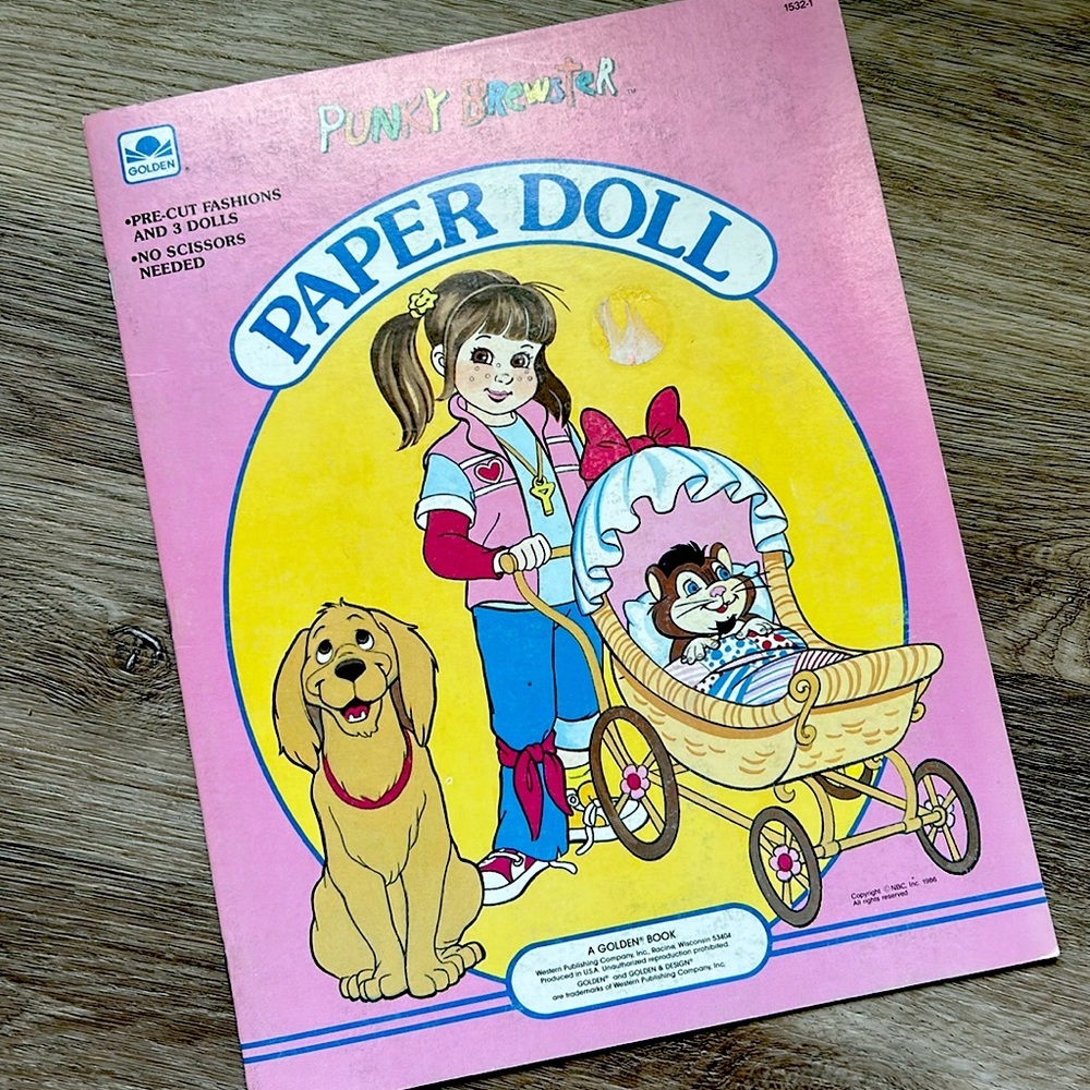 Vintage Punky Brewster Paper Dolls UNCUT 80s Girls Television Icon 1985 - Picture 1 of 9